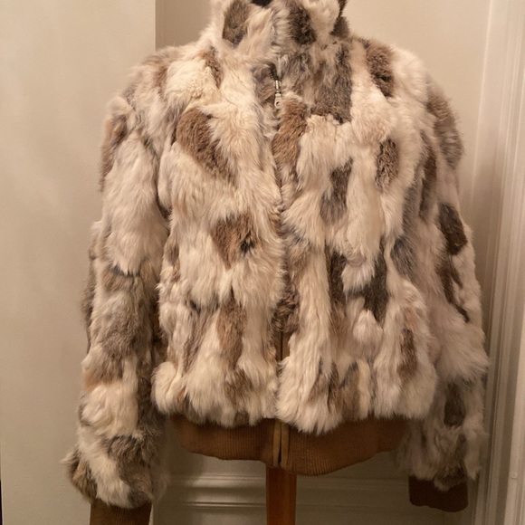 Jackets & Blazers - Genuine Rabbit Fur Bomber Jacket
